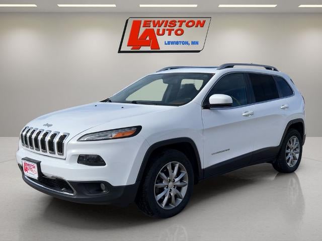 2018 Jeep Cherokee Limited 4x4 in White — front three-quarter view