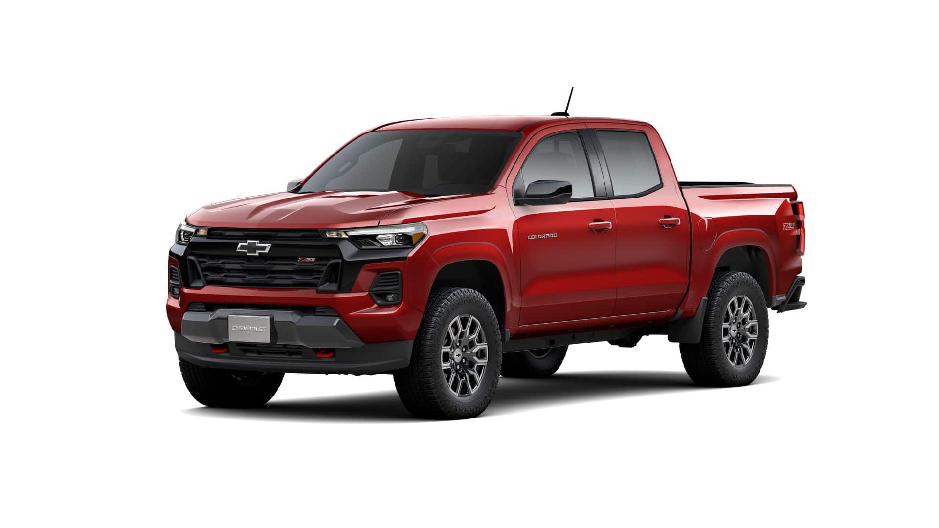 2026 Chevrolet Colorado Z71 in Radiant Red Tintcoat — front three-quarter view
