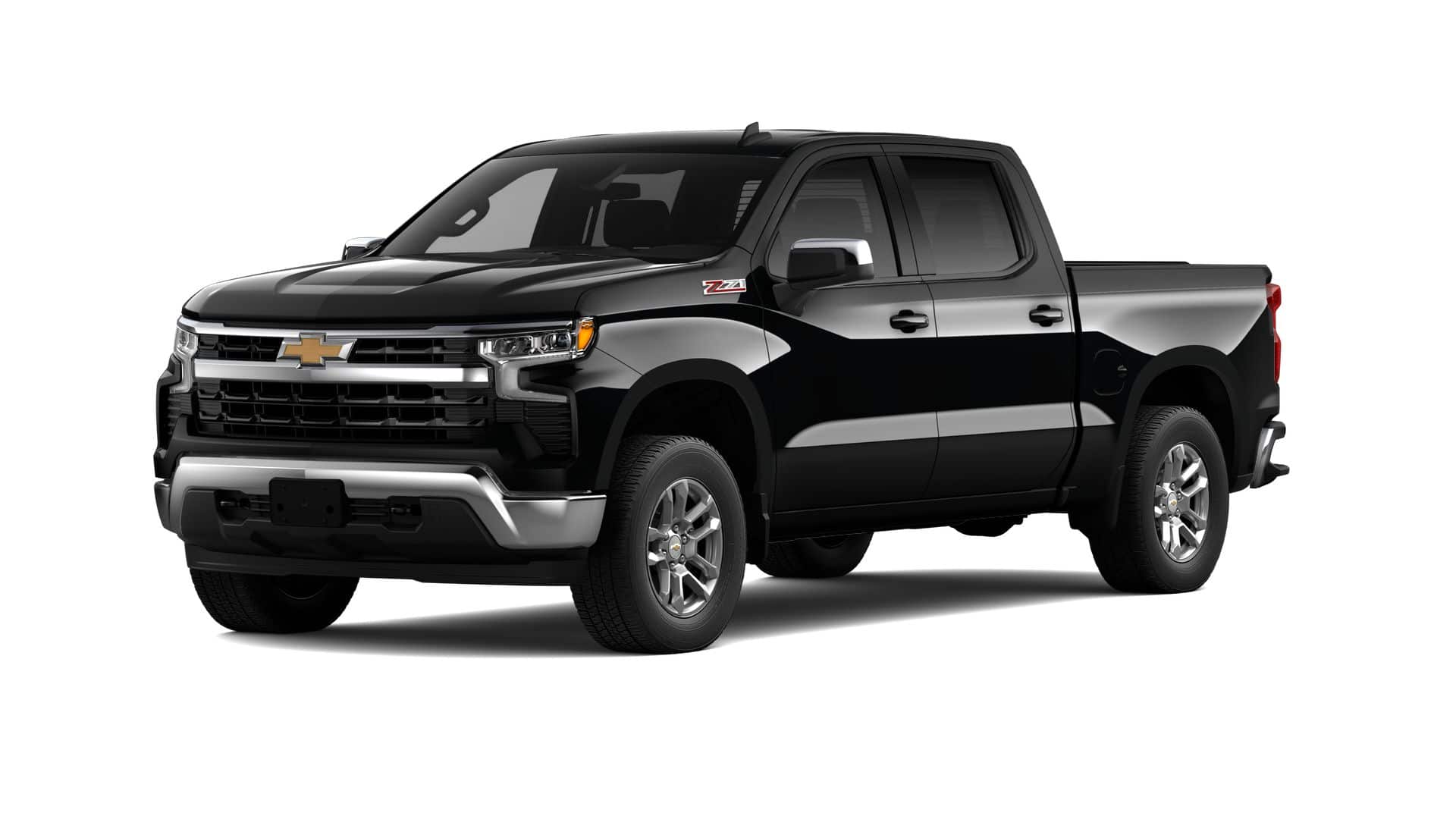 2026 Chevrolet Silverado 1500 LT in Black — front three-quarter view