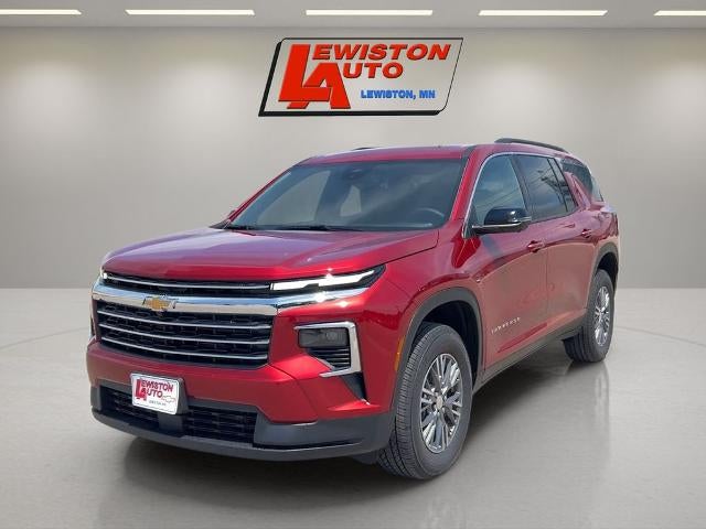 2026 Chevrolet Traverse LT in Radiant Red Tintcoat — front three-quarter view
