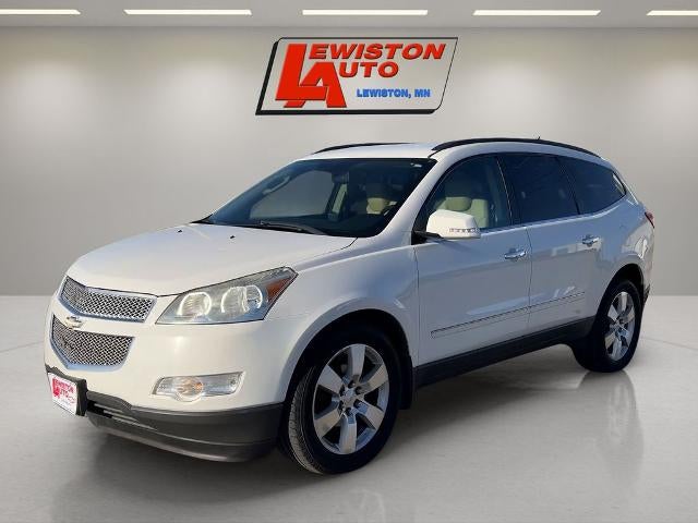 2012 Chevrolet Traverse LTZ in White — front three-quarter view