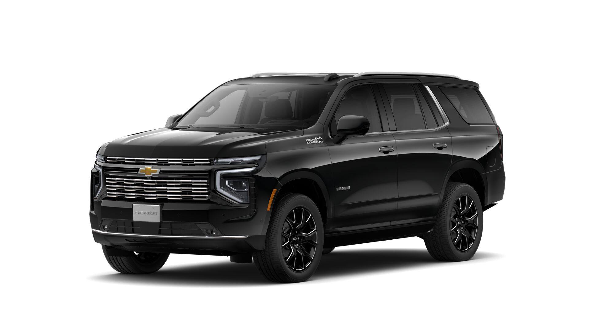 2026 Chevrolet Tahoe High Country in Black — front three-quarter view