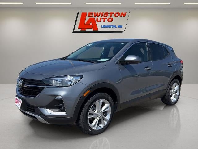 2022 Buick Encore GX Preferred in Satin Steel Metallic — front three-quarter view