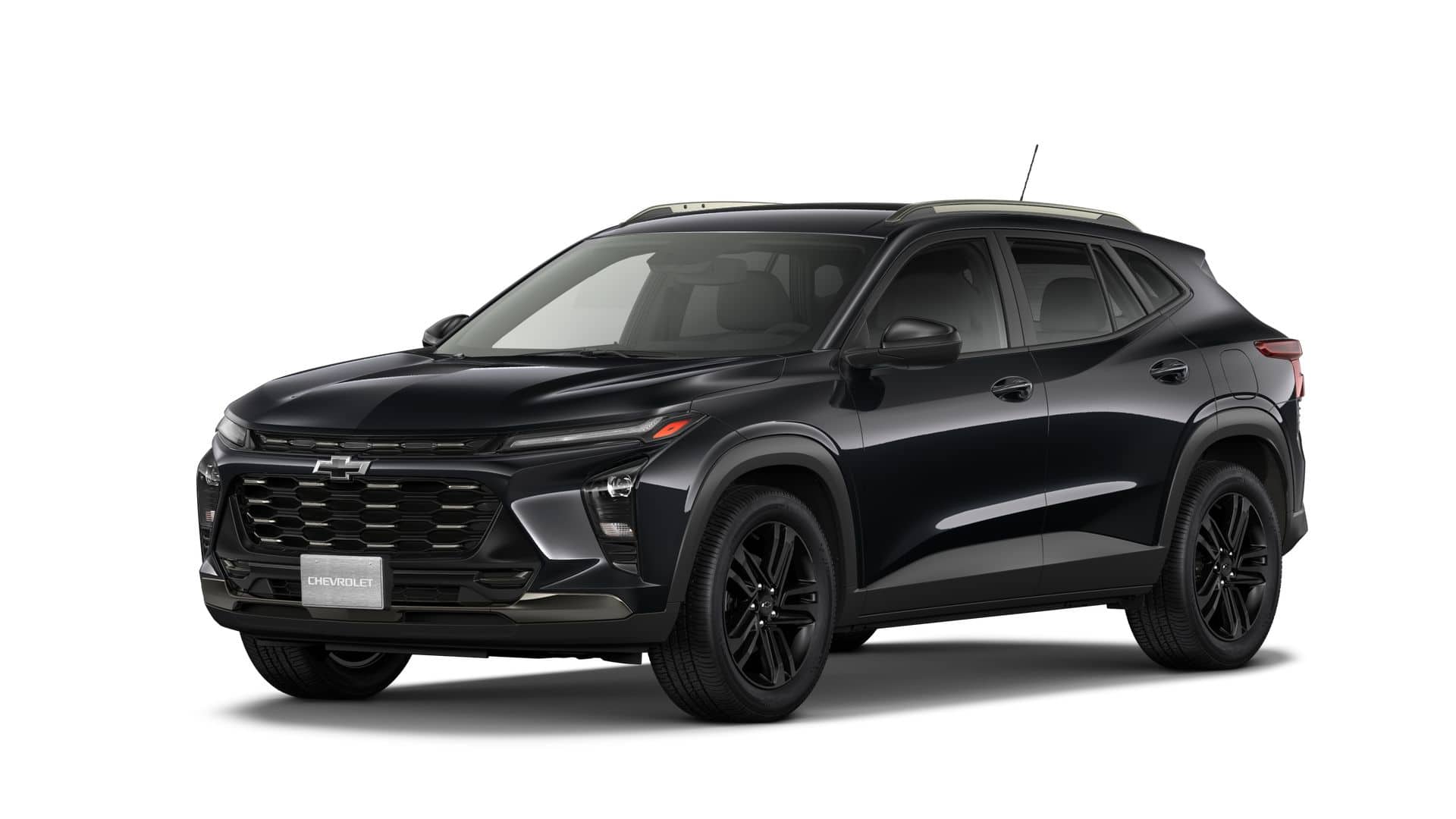 2026 Chevrolet Trax ACTIV in Mosaic Black Metallic — front three-quarter view