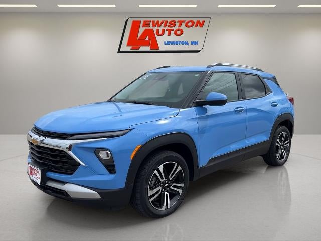 2024 Chevrolet Trailblazer LT in Fountain Blue — front three-quarter view